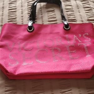 Pink Canvas Victoria Secret Tote Bag